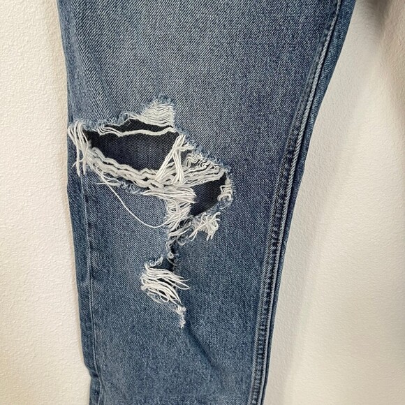 Everlane High Rise Distressed 90's The Cheeky Jeans Size 27 Crop Organic Cotton - Picture 12 of 12
